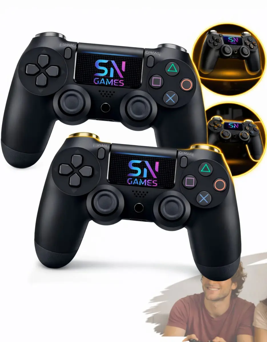 Kit 2 Controles PS4 e PC Sem Fio