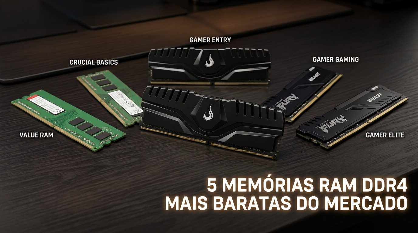 As 5 Memórias RAM DDR4 Mais Baratas do Mercado para Economizar no PC