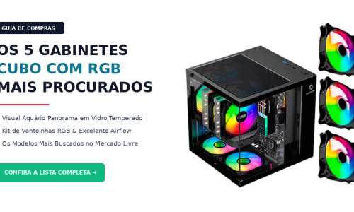 Gabinetes Cubo com RGB Mais Procurados no Mercado Livre